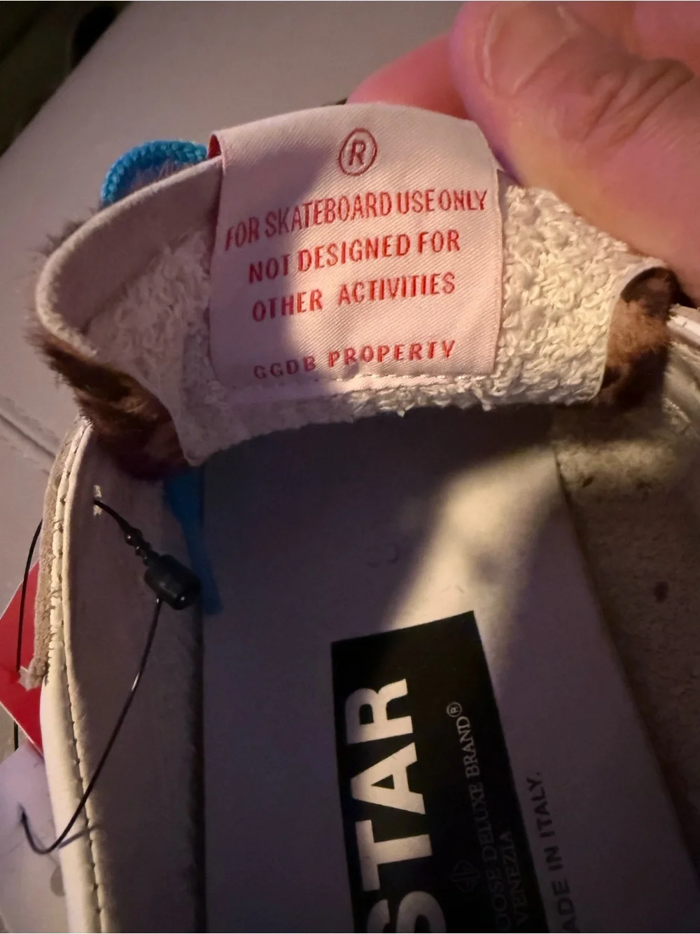 Golden Goose Hi Star Leopard Accent Sneakers with Blue Laces